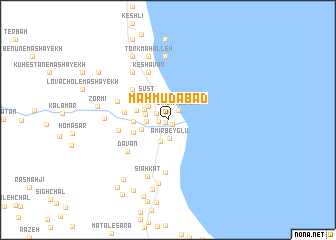 map of Maḩmūdābād