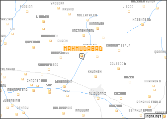 map of Maḩmūdābād