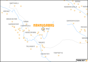 map of Maḩmūdābād