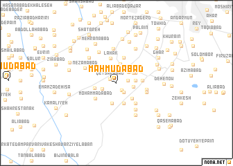 map of Maḩmūdābād