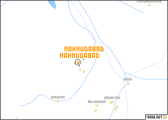 map of Maḩmūdābād