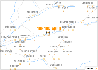 map of Maḩmūd Īshān