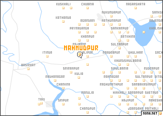 map of Mahmūdpur