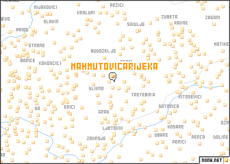 map of Mahmutovića Rijeka