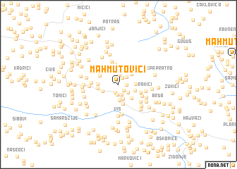 map of Mahmutovići