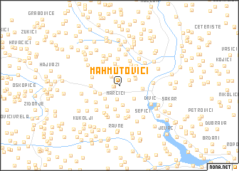 map of Mahmutovići