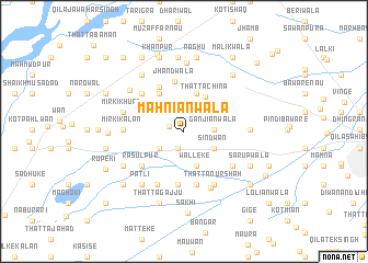 map of Mahniānwāla