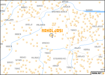 map of Maholjaši