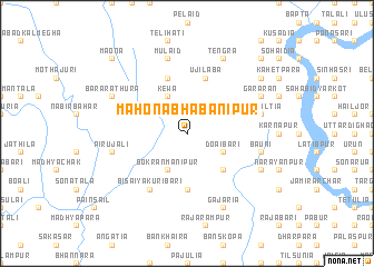 map of Māhona Bhabānipur