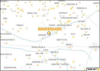 map of Mahram Khān