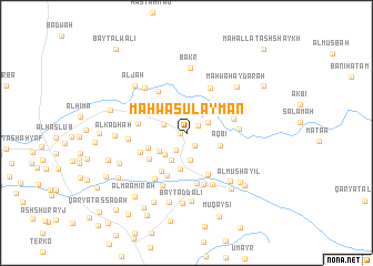 map of Maḩwá Sulaymān