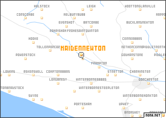 map of Maiden Newton