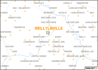 map of Mailly-la-Ville