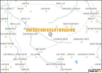 map of Maisonnais-sur-Tardoire