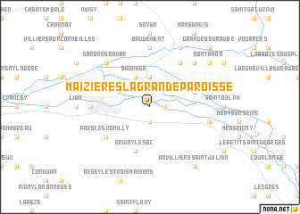 map of Maizières-la-Grande-Paroisse