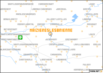 map of Maizières-lès-Brienne