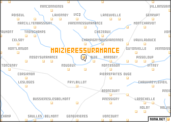 map of Maizières-sur-Amance