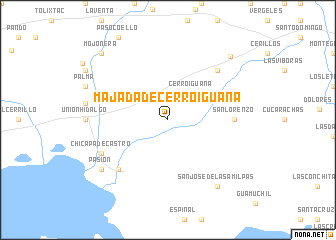 map of Majada de Cerro Iguana