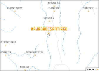 map of Majada de Santiago