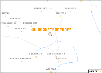 map of Majada de Tepozanes