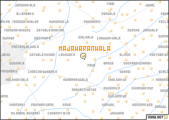 map of Majāwārānwāla