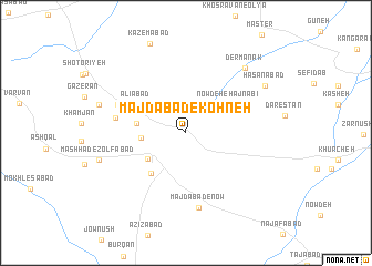 map of Majdābād-e Kohneh