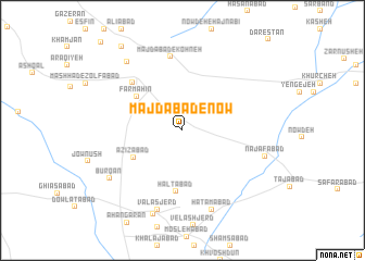 map of Majdābād-e Now