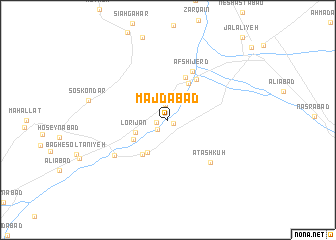 map of Majdābād