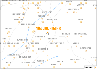 map of Majdal ‘Anjar