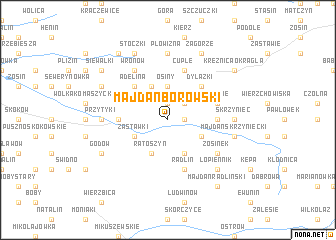 map of Majdan Borowski