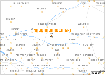 map of Majdan Jarociński