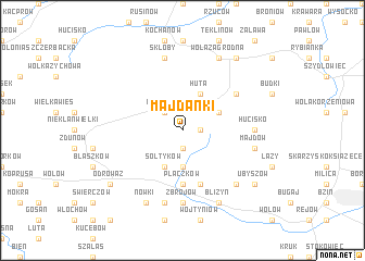 map of Majdanki