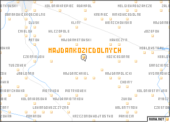 map of Majdan Kozic Dolnych