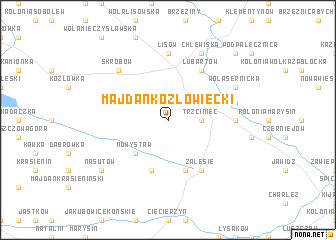 map of Majdan Kozłowiecki