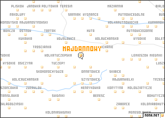 map of Majdan Nowy