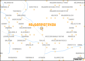 map of Majdan Piotrków