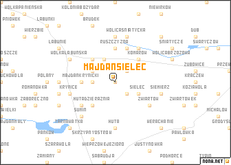 map of Majdan Sielec