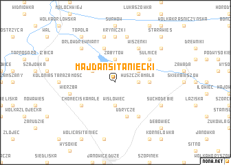 map of Majdan Sitaniecki