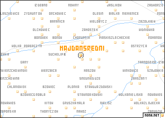 map of Majdan Średni