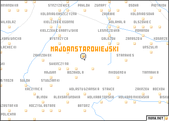 map of Majdan Starowiejski