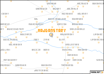 map of Majdan Stary