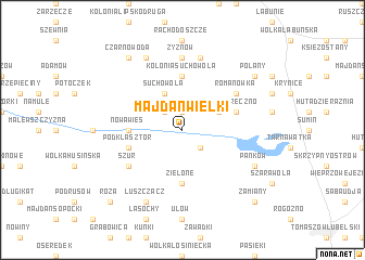 map of Majdan Wielki