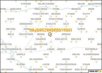 map of Majdanzahorodyński