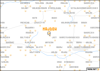 map of Majdów