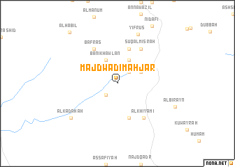 map of Majd Wādī Maḩjar