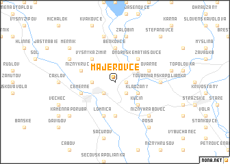 map of Majerovce