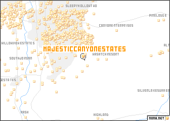 map of Majestic Canyon Estates