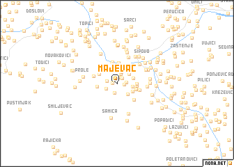 map of Majevac