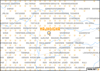 map of Mājh Digha