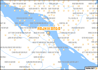 map of Mājhikānda